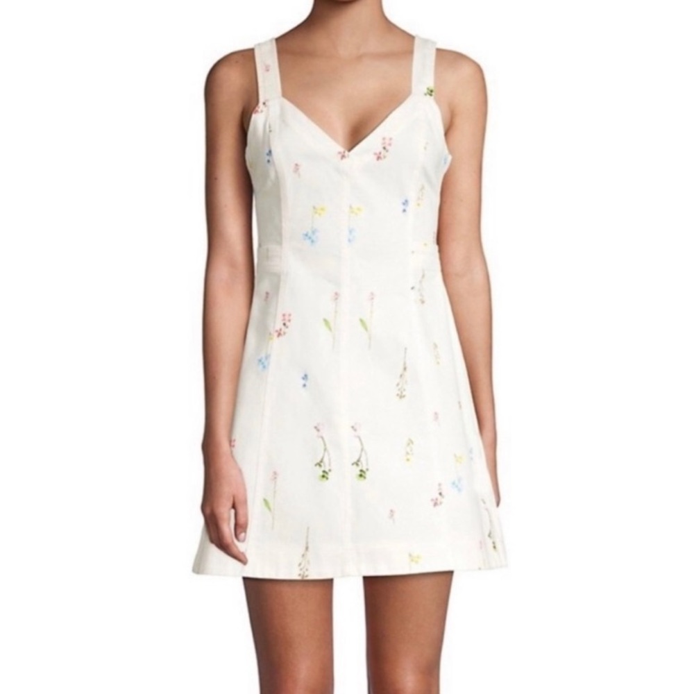 Parker white denim dress